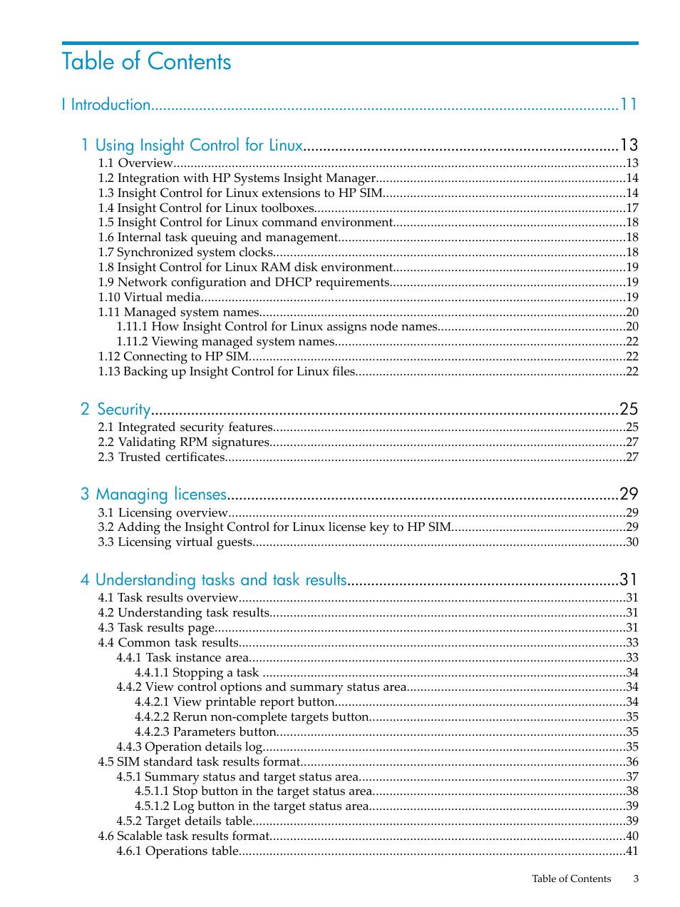 HP Insight Control Software for Linux User Manual | Page 3 / 288