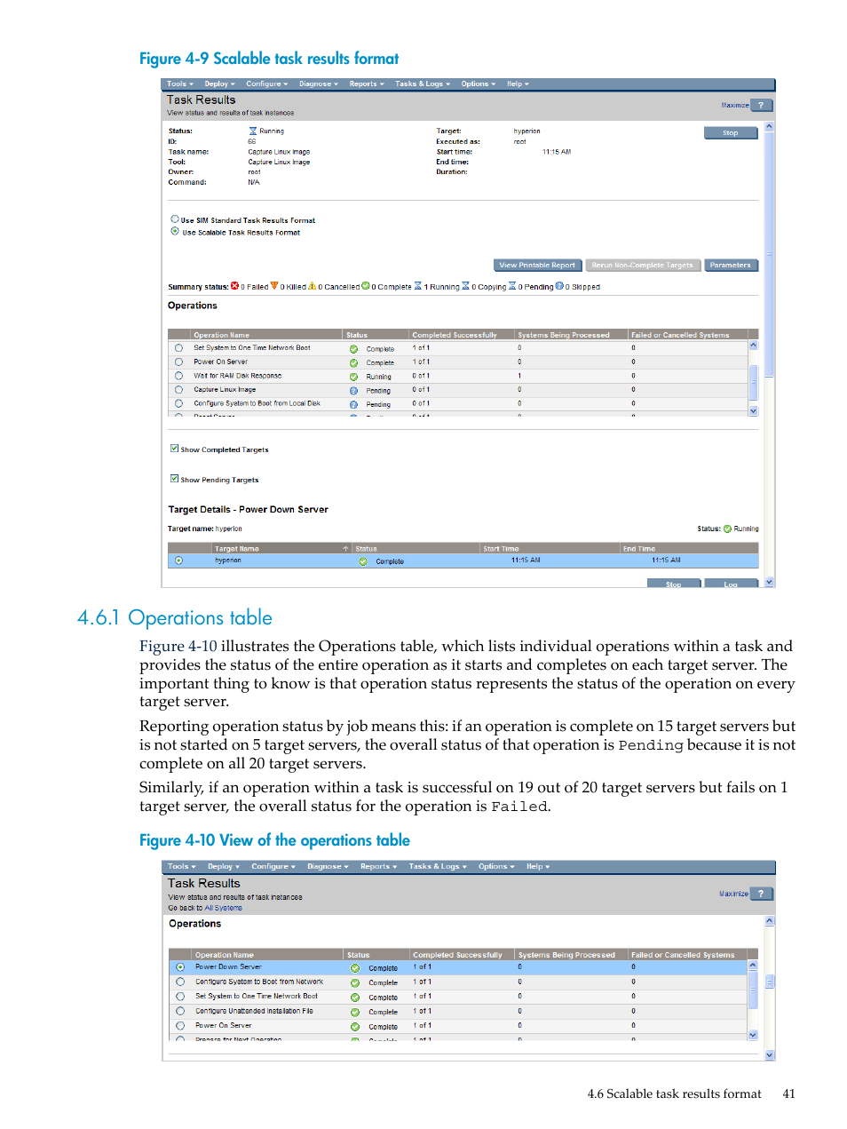 1 operations table | HP Insight Control Software for Linux User Manual | Page 41 / 288