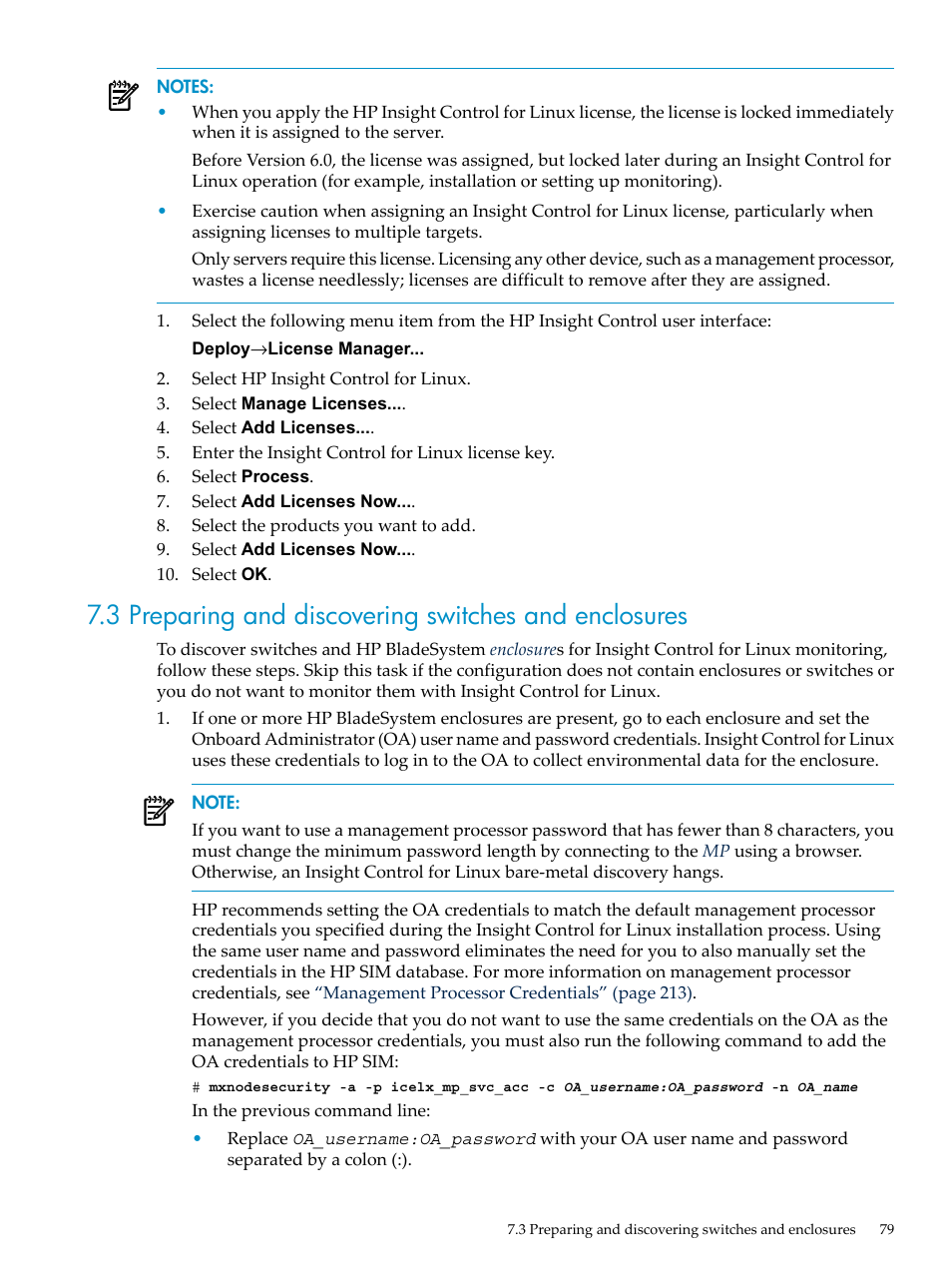 HP Insight Control Software for Linux User Manual | Page 79 / 288