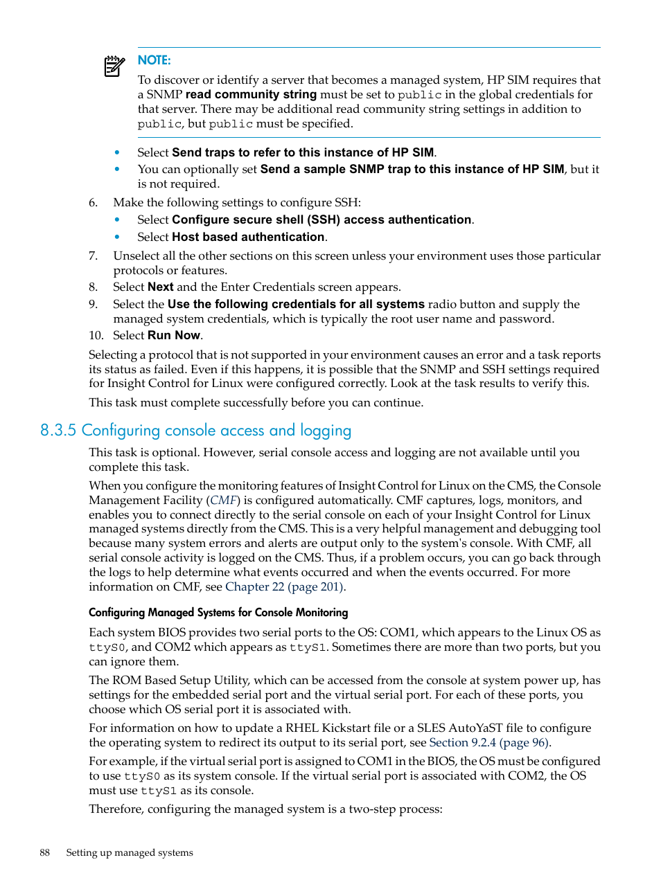 5 configuring console access and logging | HP Insight Control Software for Linux User Manual | Page 88 / 288