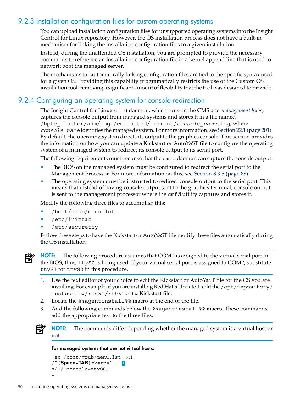 HP Insight Control Software for Linux User Manual | Page 96 / 288