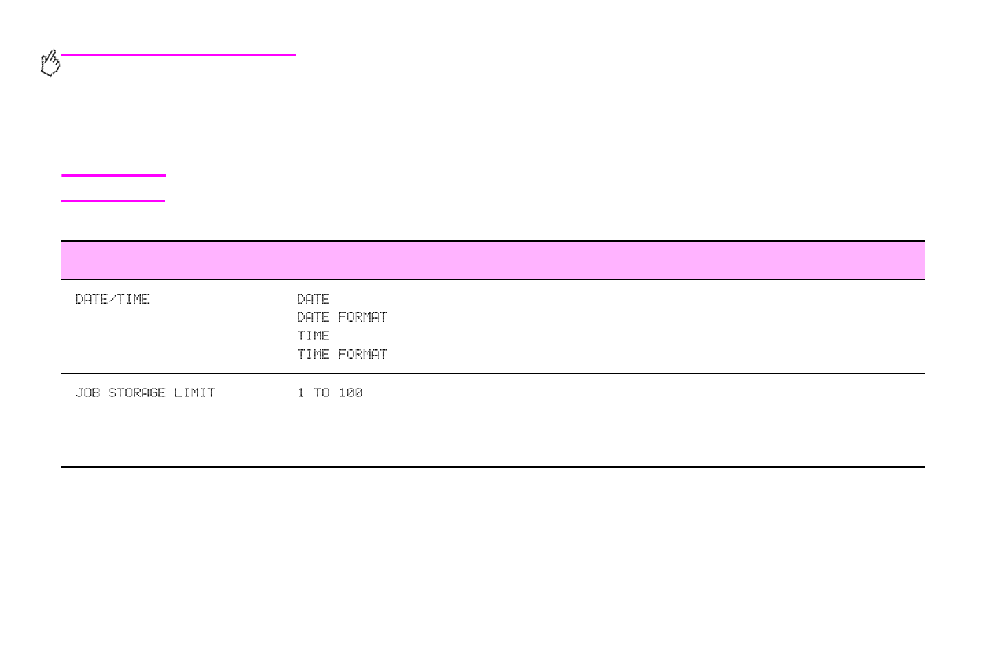 System setup submenu | HP Color LaserJet 9500 Multifunction Printer series User Manual | Page 166 / 354