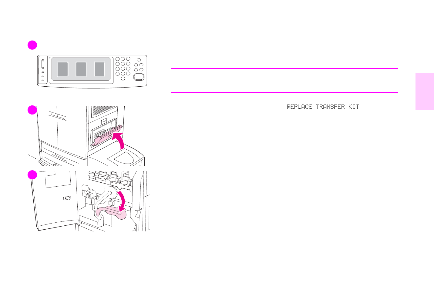 Replacing the image transfer kit | HP Color LaserJet 9500 Multifunction Printer series User Manual | Page 219 / 354