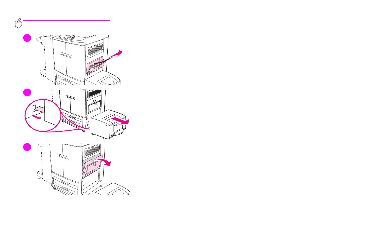 Jam inside the upper right door | HP Color LaserJet 9500 Multifunction Printer series User Manual | Page 266 / 354