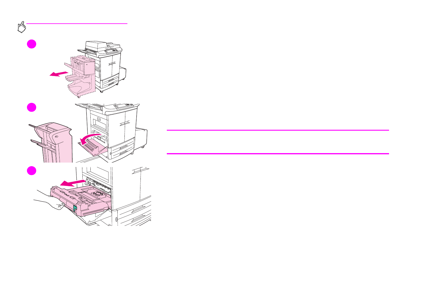 Clearing jams from the duplexer, Jam inside the duplexer | HP Color LaserJet 9500 Multifunction Printer series User Manual | Page 274 / 354