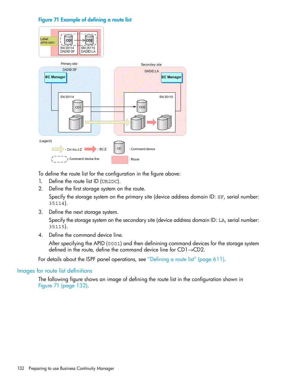 Images for route list definitions | HP XP P9500 Storage User Manual | Page 132 / 773