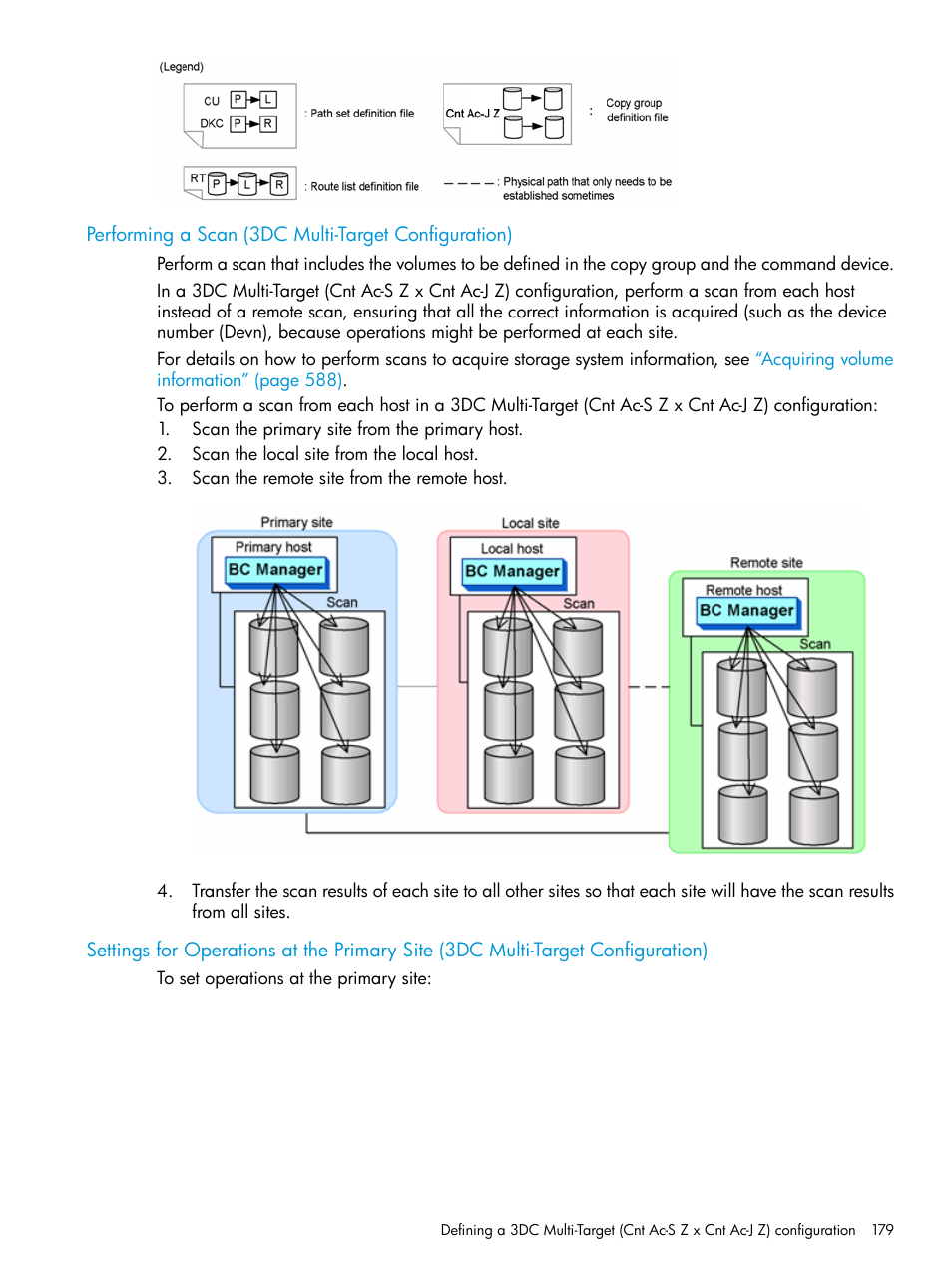 Performing a scan (3dc multi-target configuration) | HP XP P9500 Storage User Manual | Page 179 / 773