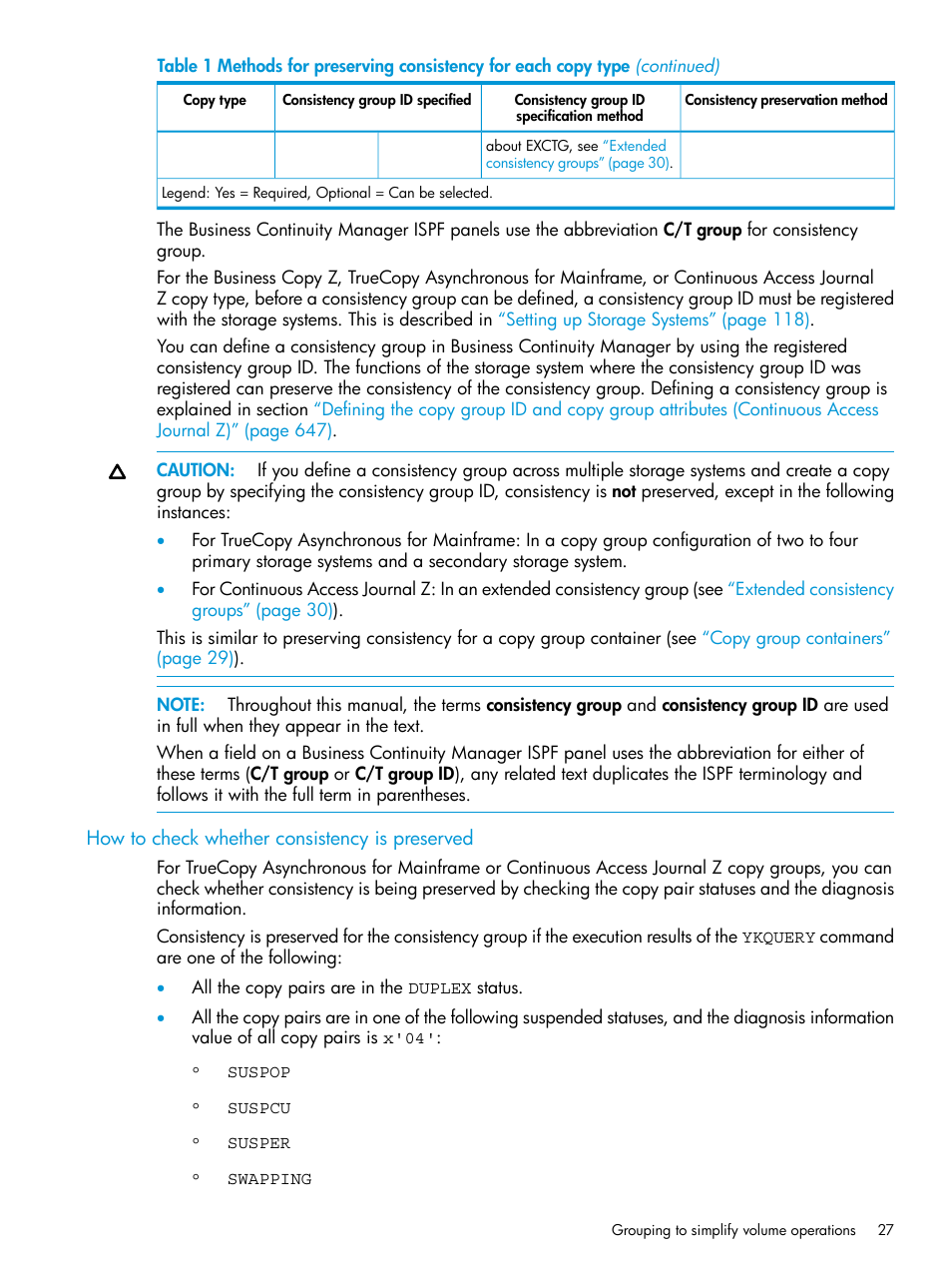 How to check whether consistency is preserved | HP XP P9500 Storage User Manual | Page 27 / 773