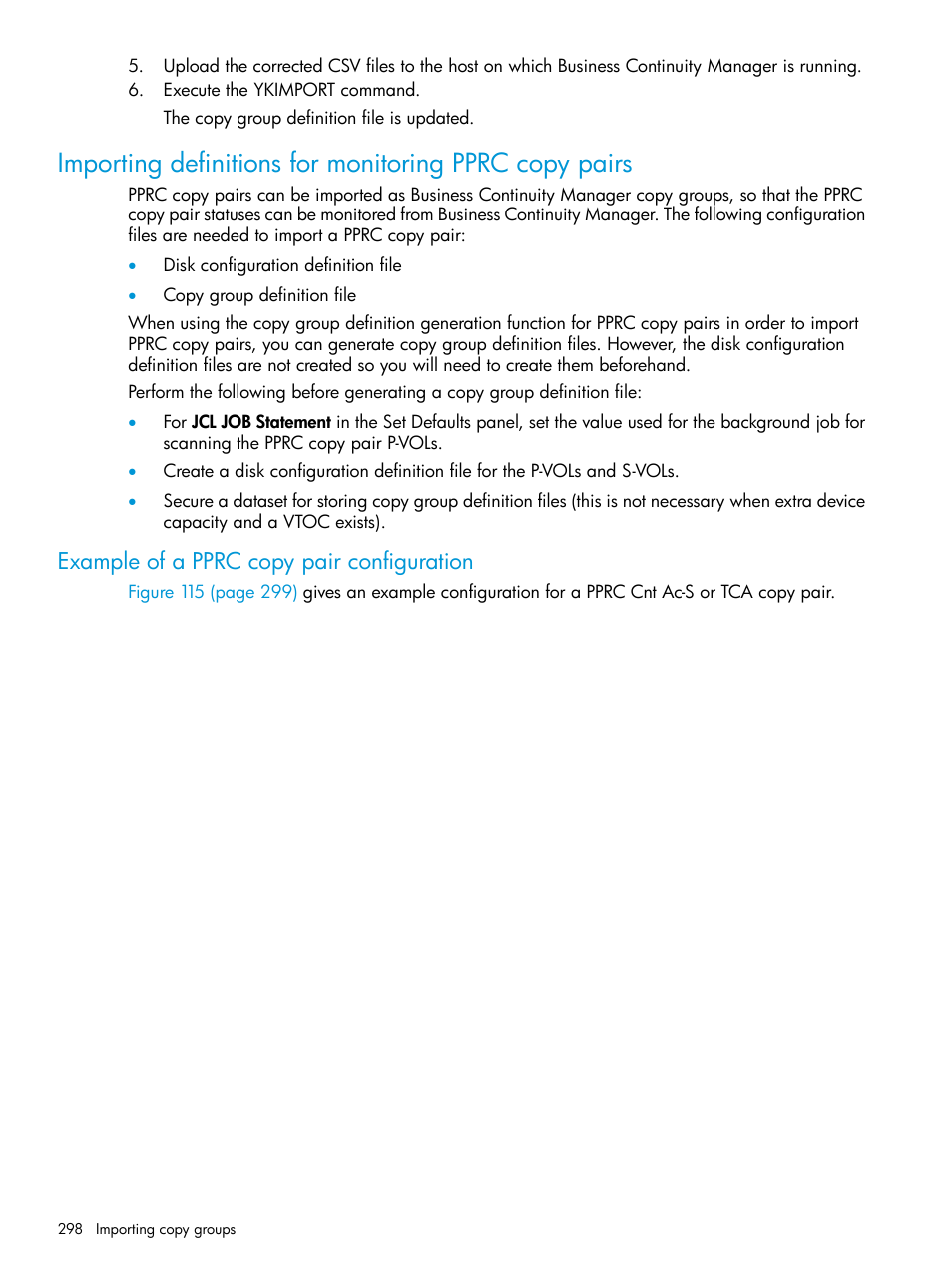 Example of a pprc copy pair configuration | HP XP P9500 Storage User Manual | Page 298 / 773