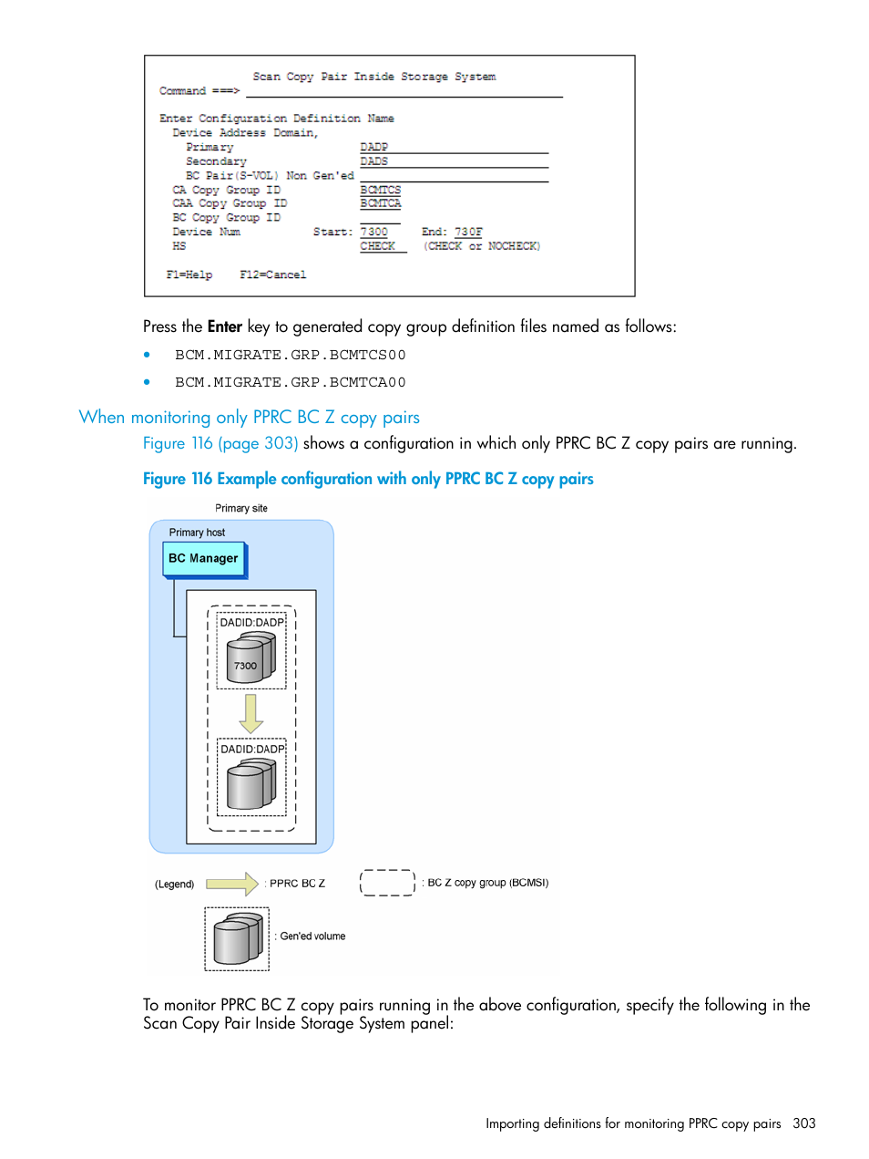 When monitoring only pprc bc z copy pairs | HP XP P9500 Storage User Manual | Page 303 / 773