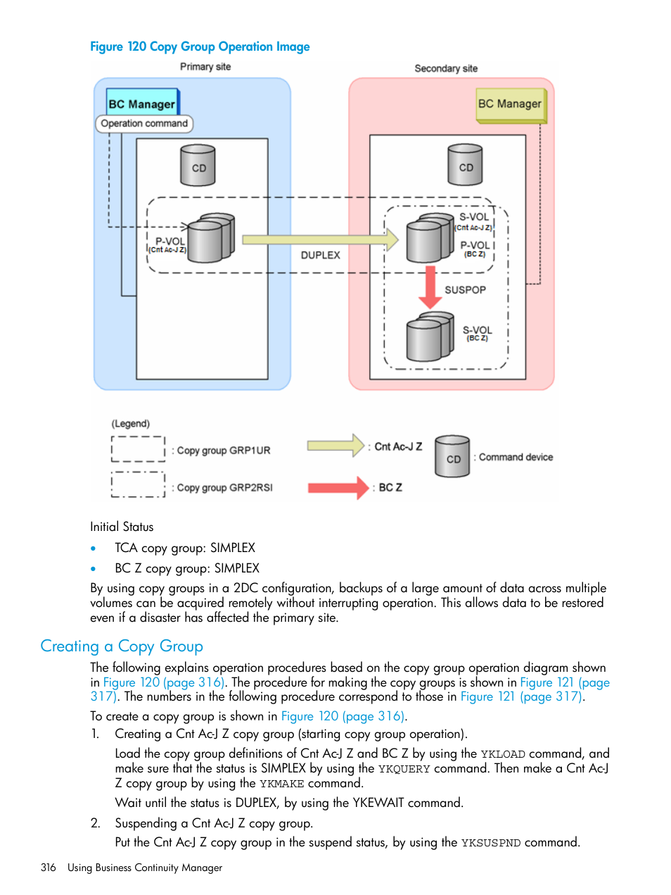 Creating a copy group | HP XP P9500 Storage User Manual | Page 316 / 773