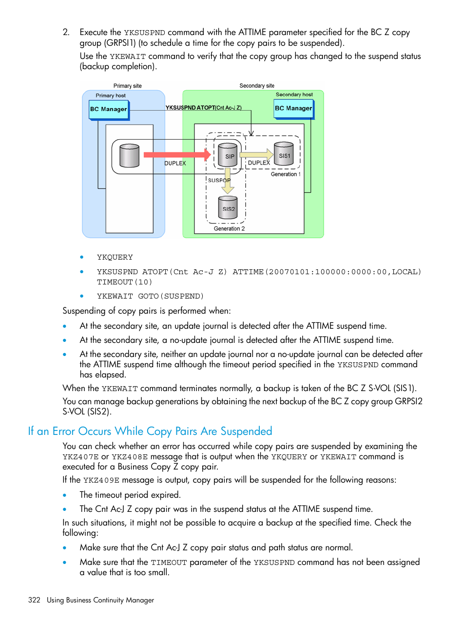 If an error occurs while copy pairs are suspended | HP XP P9500 Storage User Manual | Page 322 / 773