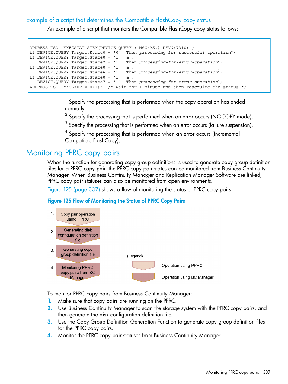 Monitoring pprc copy pairs | HP XP P9500 Storage User Manual | Page 337 / 773