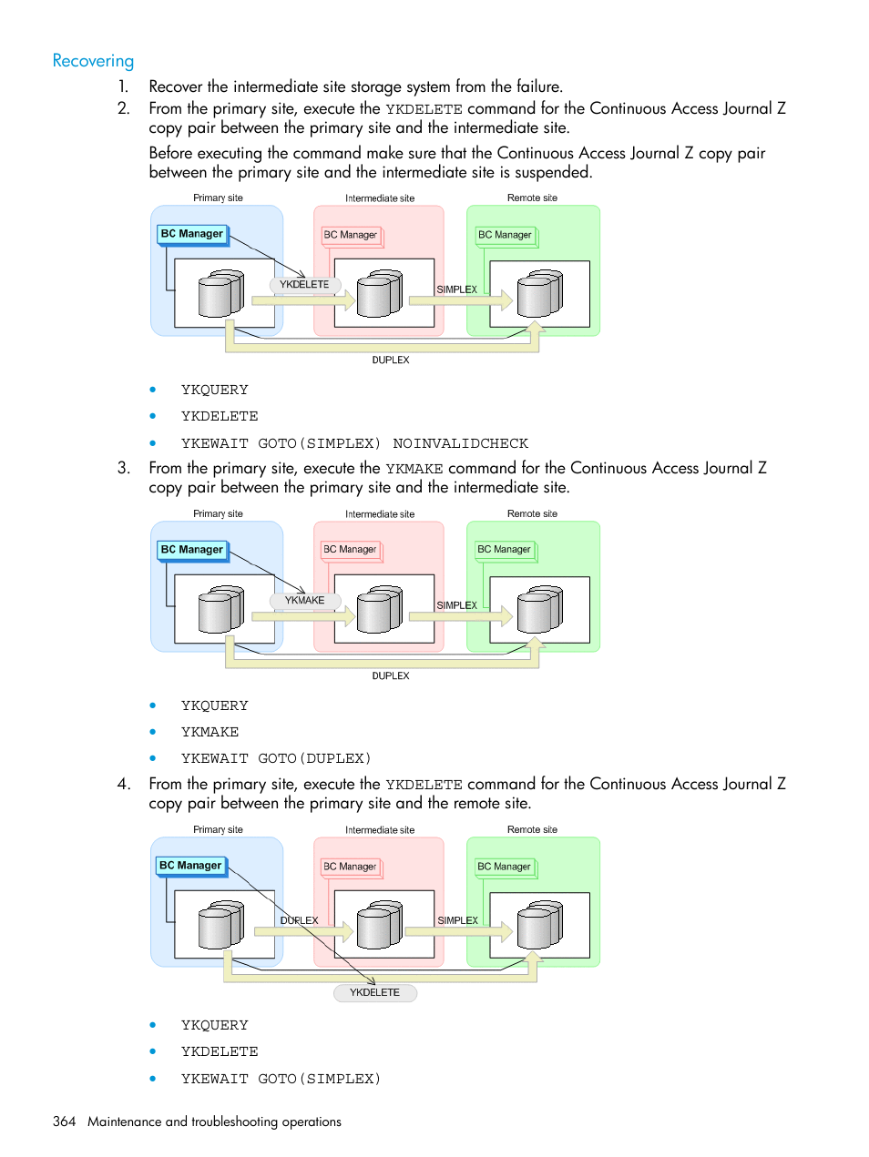 Recovering | HP XP P9500 Storage User Manual | Page 364 / 773