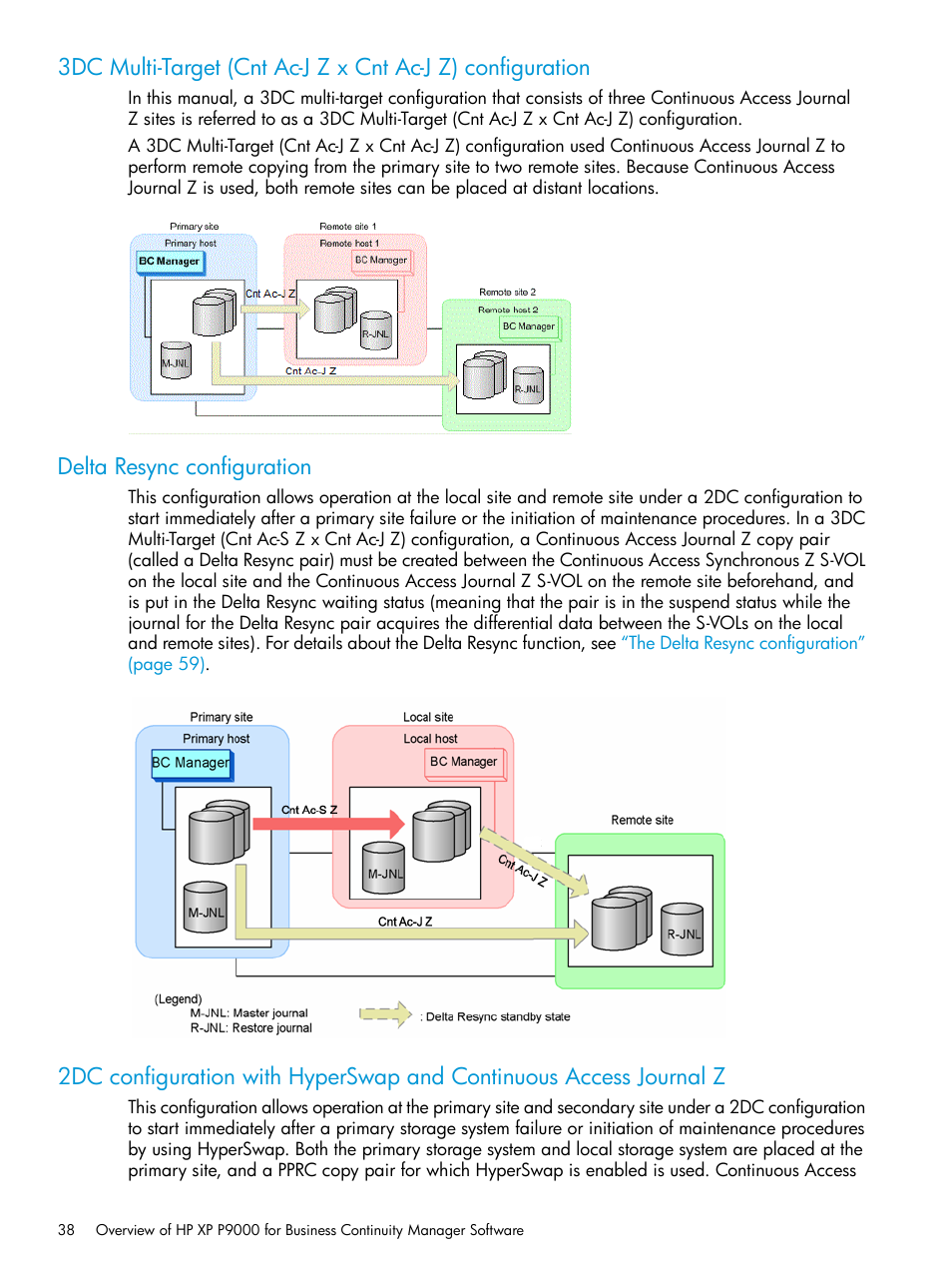 Delta resync configuration | HP XP P9500 Storage User Manual | Page 38 / 773
