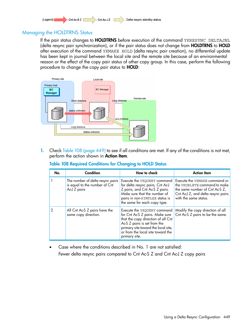 Managing the holdtrns status | HP XP P9500 Storage User Manual | Page 449 / 773