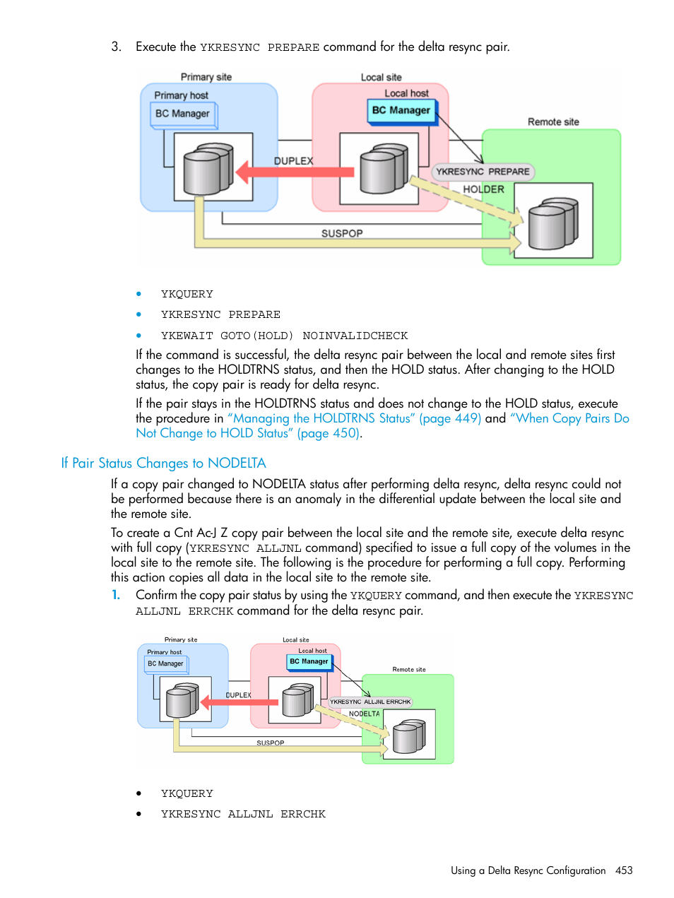 If pair status changes to nodelta | HP XP P9500 Storage User Manual | Page 453 / 773