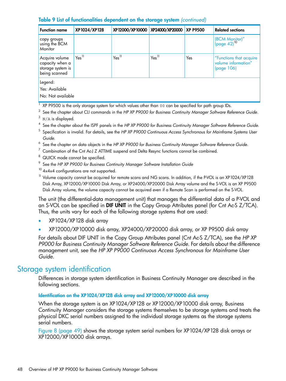 Storage system identification | HP XP P9500 Storage User Manual | Page 48 / 773