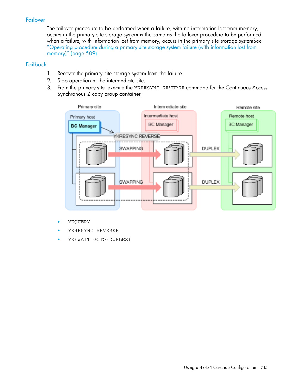 Failover, Failback, Failover failback | HP XP P9500 Storage User Manual | Page 515 / 773