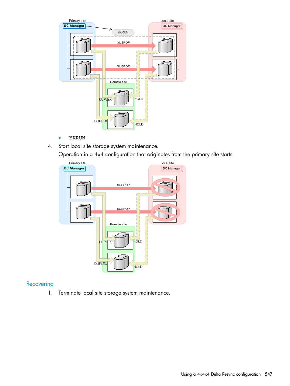 Recovering | HP XP P9500 Storage User Manual | Page 547 / 773