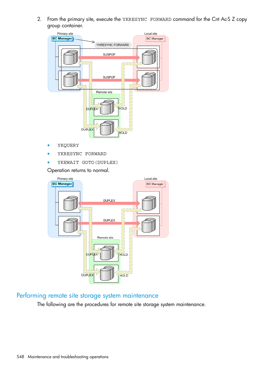 Performing remote site storage system maintenance | HP XP P9500 Storage User Manual | Page 548 / 773