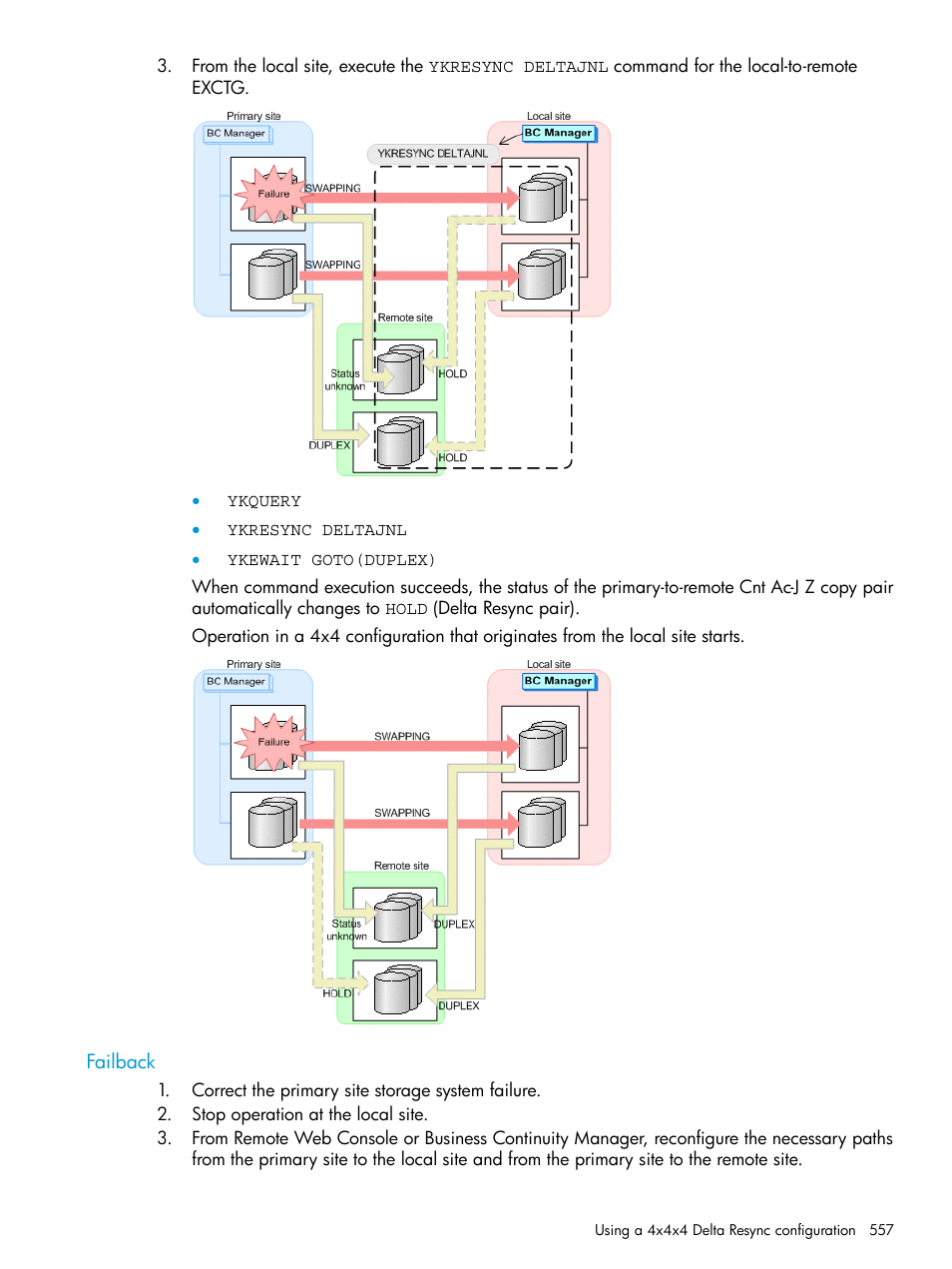 Failback | HP XP P9500 Storage User Manual | Page 557 / 773