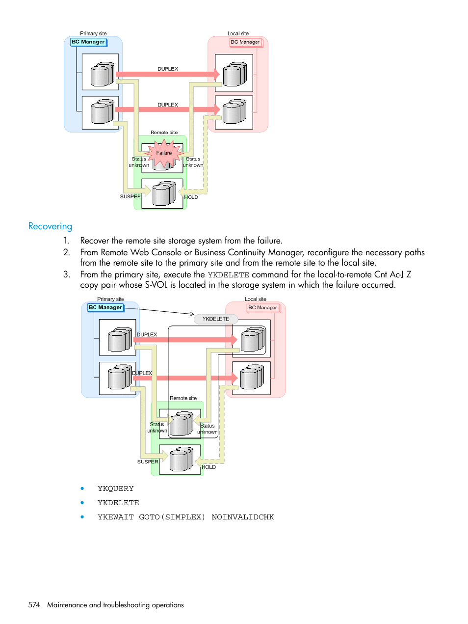 Recovering | HP XP P9500 Storage User Manual | Page 574 / 773