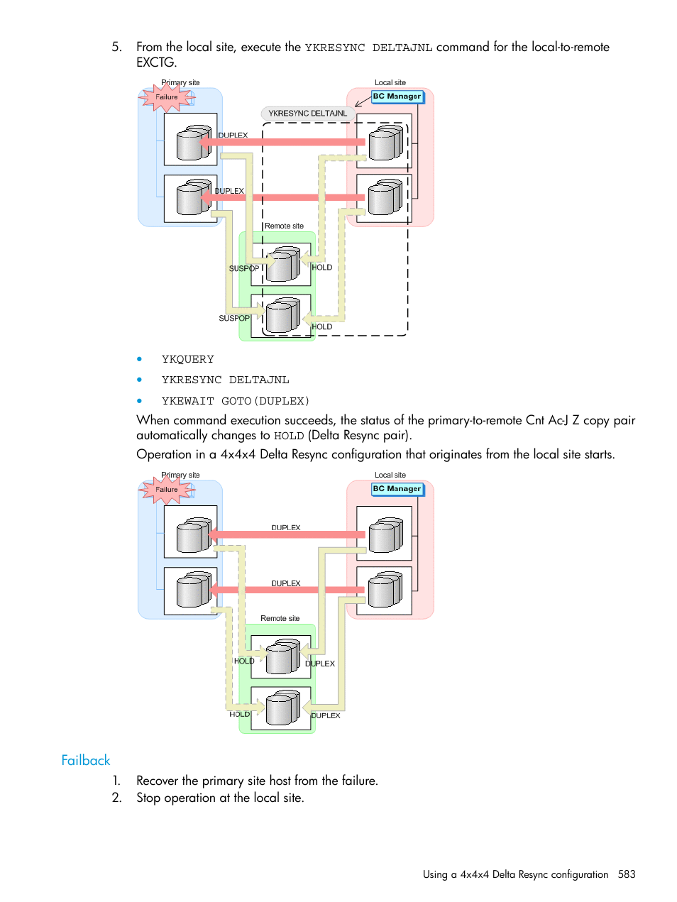 Failback | HP XP P9500 Storage User Manual | Page 583 / 773