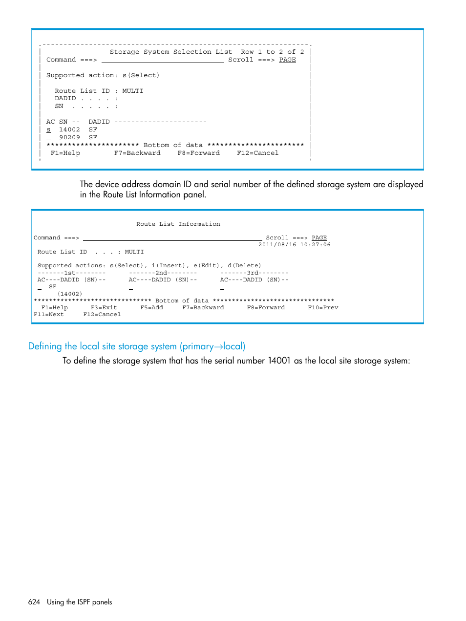 Defining the local site storage system (primary, Local) | HP XP P9500 Storage User Manual | Page 624 / 773