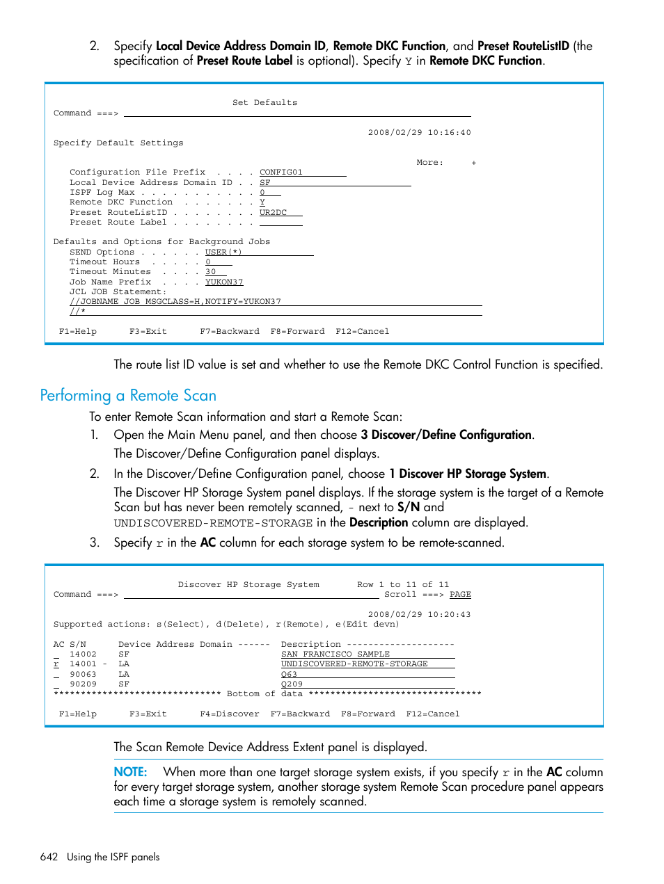 Performing a remote scan | HP XP P9500 Storage User Manual | Page 642 / 773