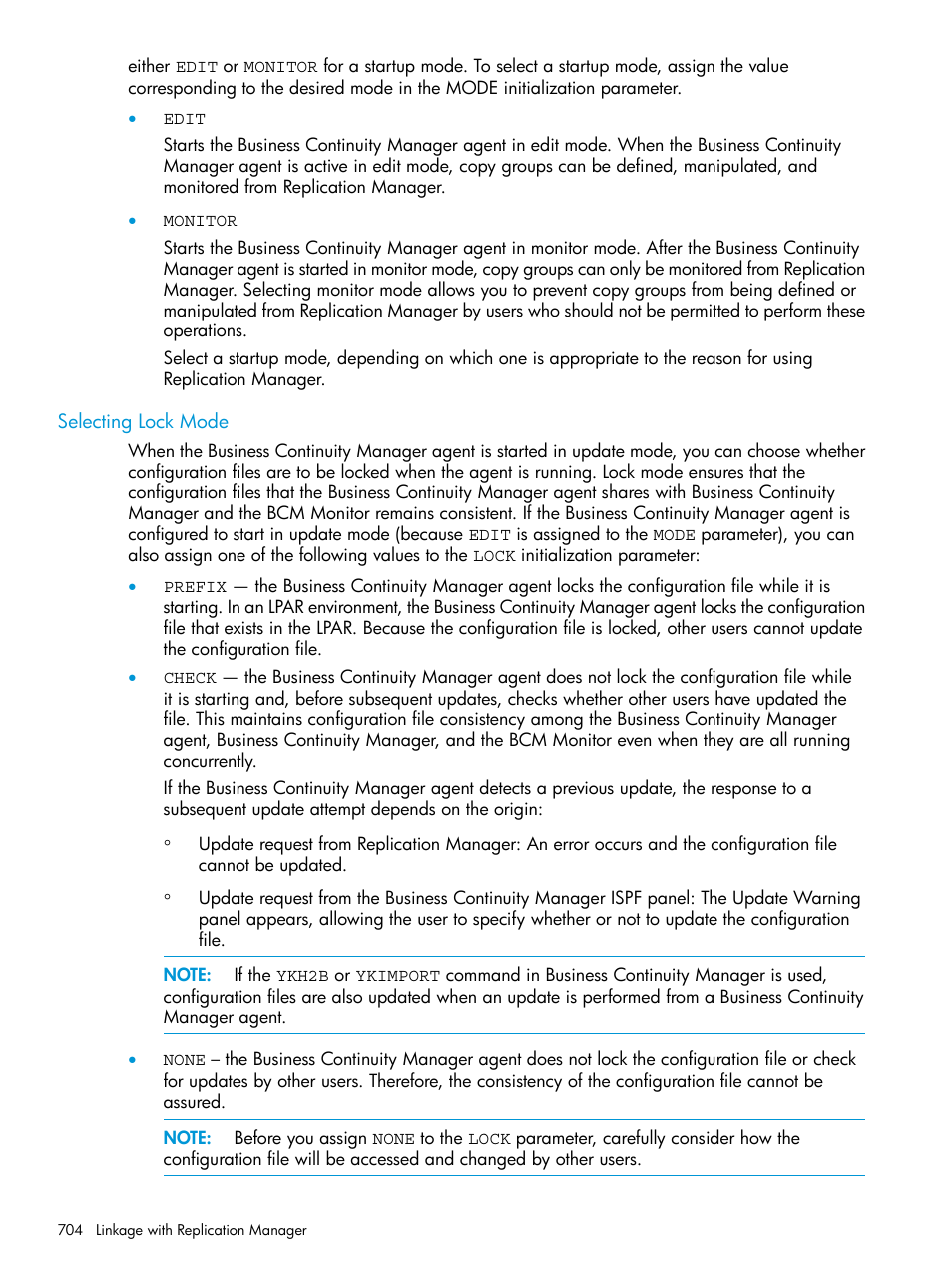 Selecting lock mode | HP XP P9500 Storage User Manual | Page 704 / 773