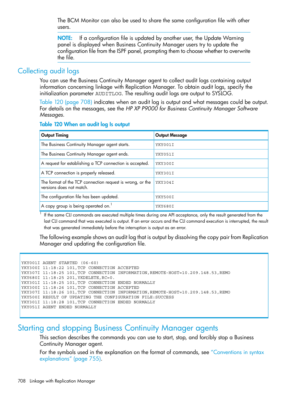 Collecting audit logs | HP XP P9500 Storage User Manual | Page 708 / 773