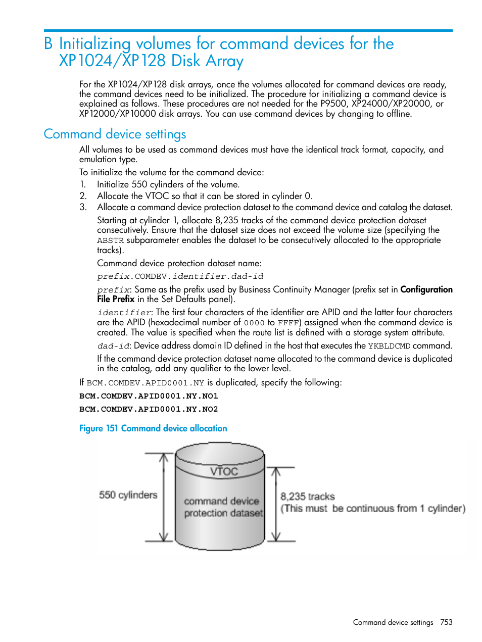 Command device settings | HP XP P9500 Storage User Manual | Page 753 / 773