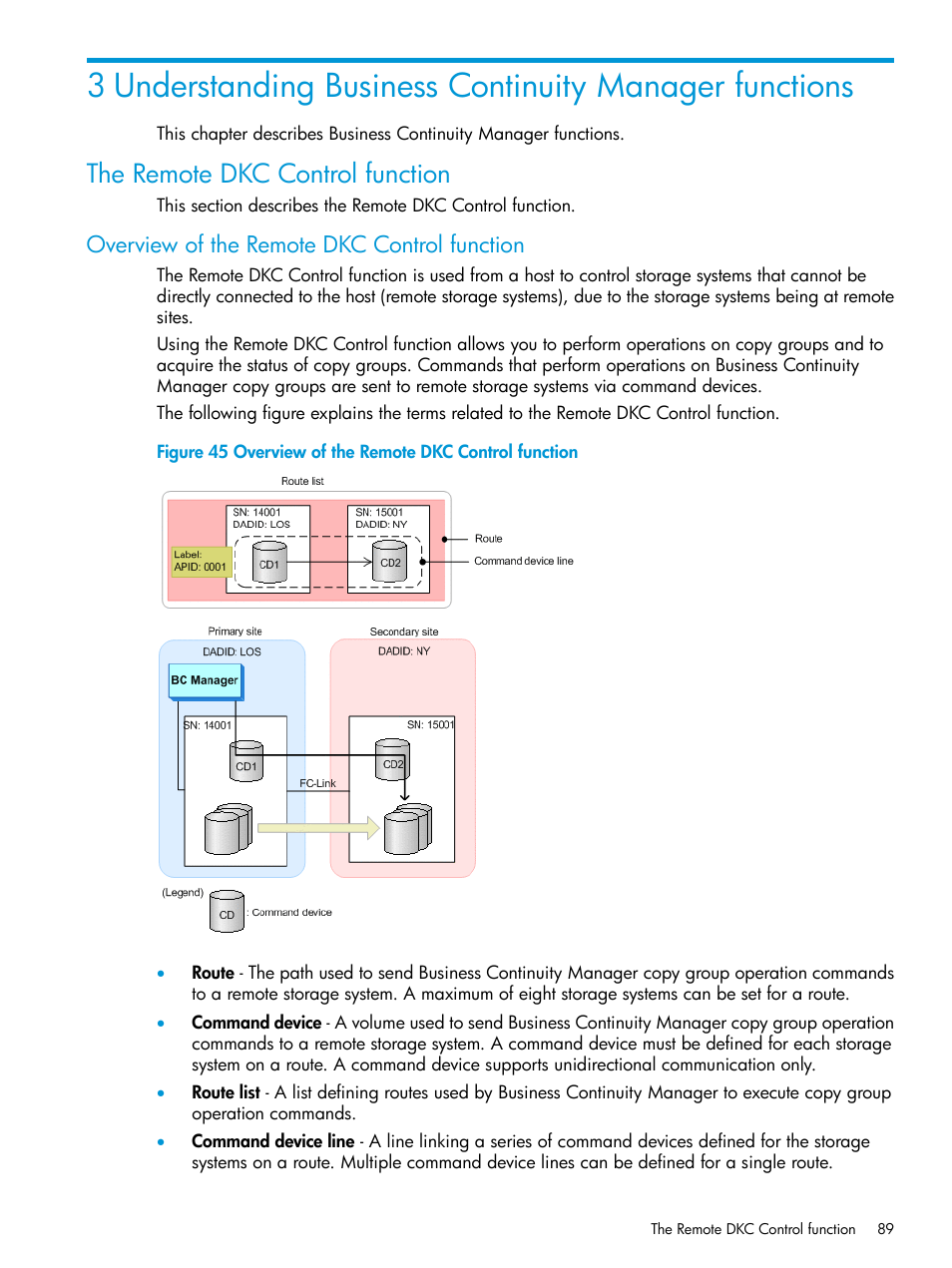 The remote dkc control function, Overview of the remote dkc control function | HP XP P9500 Storage User Manual | Page 89 / 773