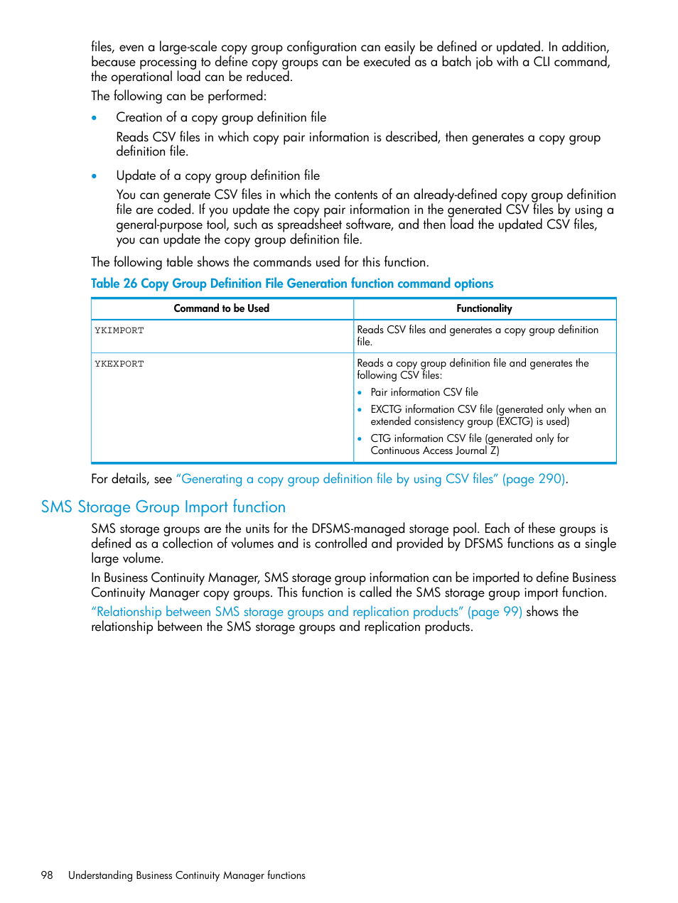 Sms storage group import function | HP XP P9500 Storage User Manual | Page 98 / 773