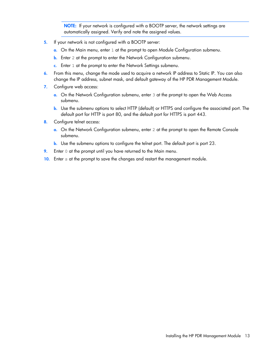 HP Power Distribution Unit Management Module User Manual | Page 13 / 77