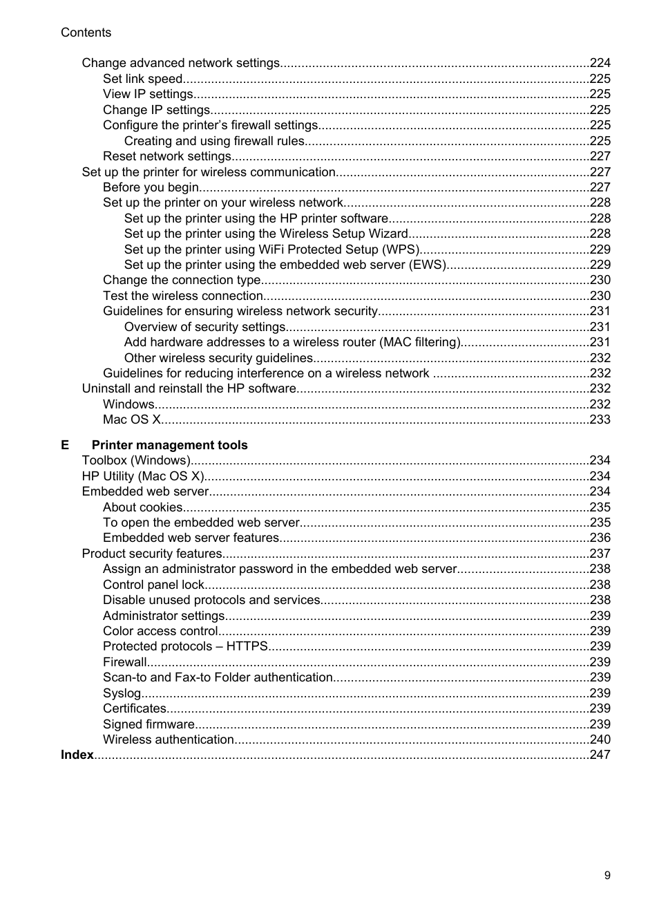 HP Officejet Pro 276dw Multifunction Printer series User Manual | Page 13 / 260