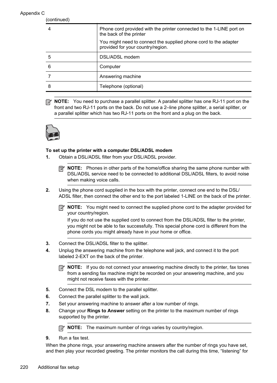 HP Officejet Pro 276dw Multifunction Printer series User Manual | Page 224 / 260