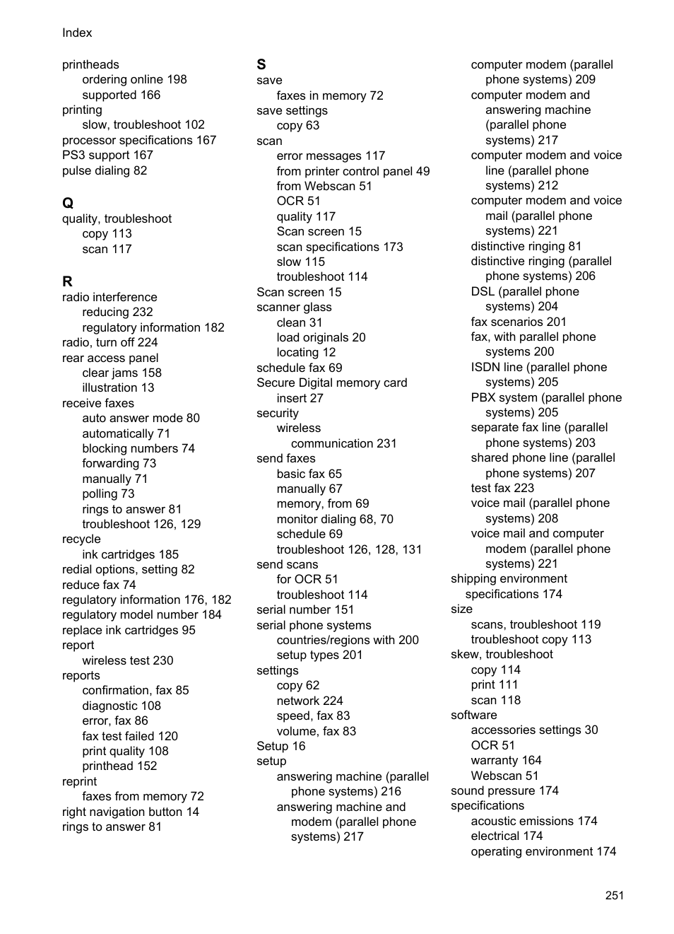 HP Officejet Pro 276dw Multifunction Printer series User Manual | Page 255 / 260