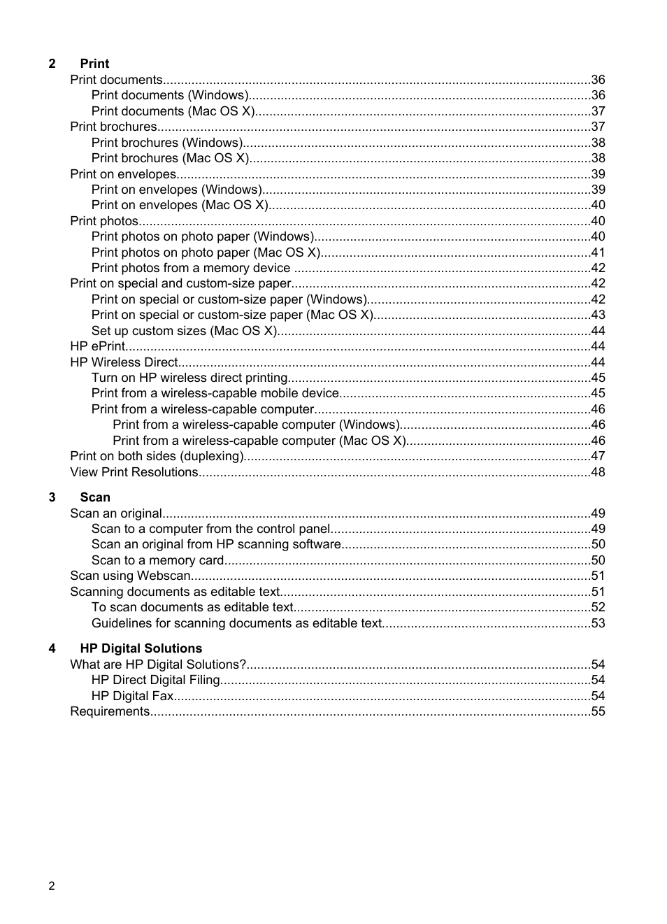 HP Officejet Pro 276dw Multifunction Printer series User Manual | Page 6 / 260