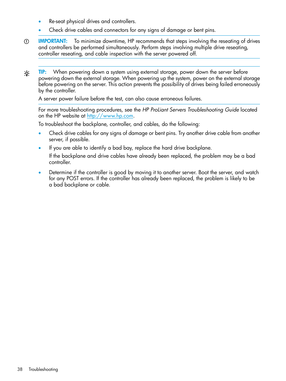 HP Insight Diagnostics Software User Manual | Page 38 / 45