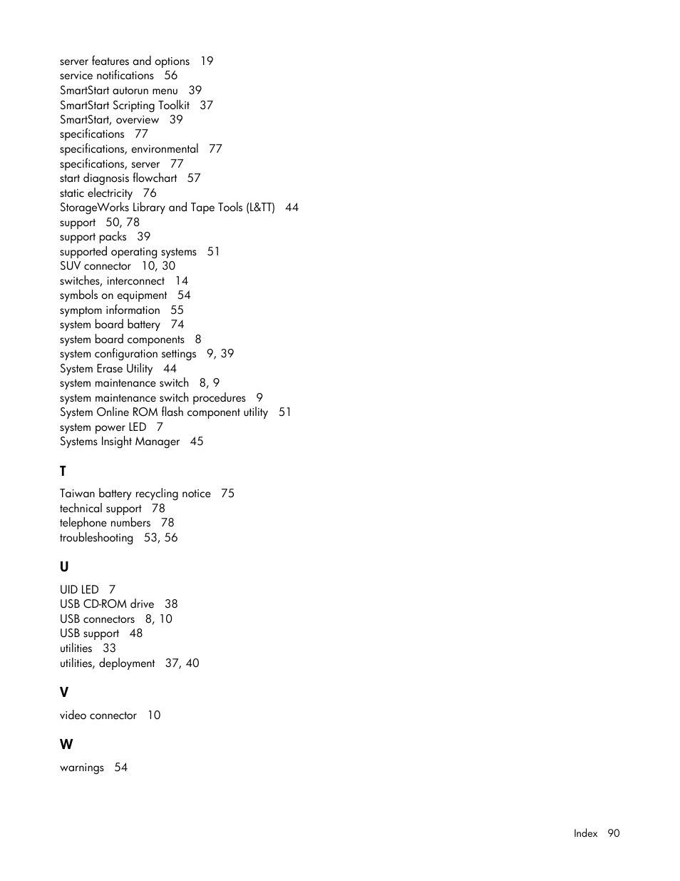HP ProLiant BL495c G6 Server-Blade User Manual | Page 90 / 90