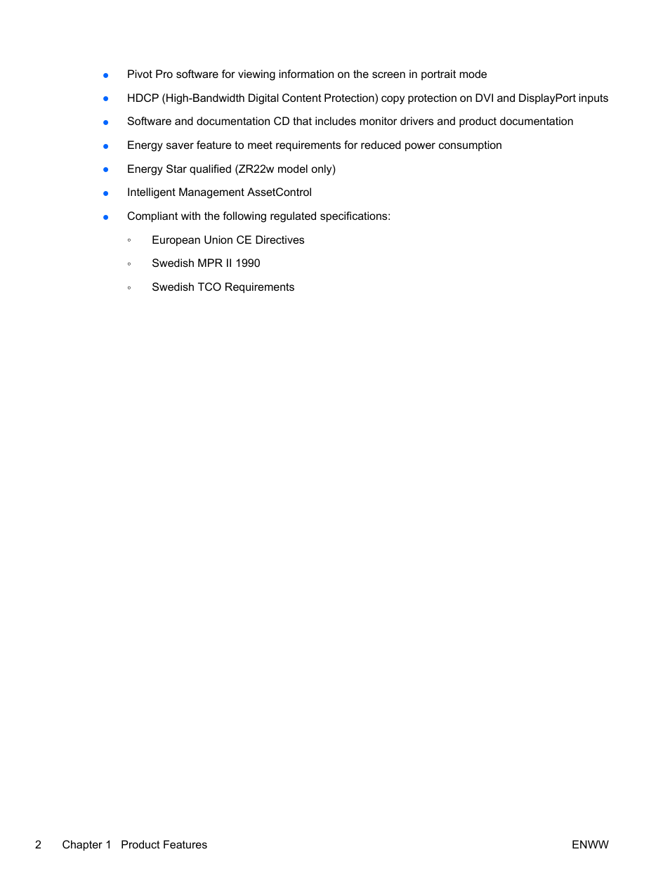 HP ZR24w 24-inch S-IPS LCD Monitor User Manual | Page 10 / 53