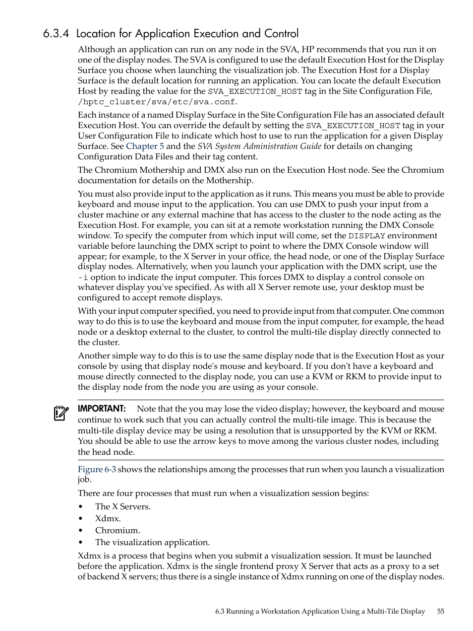 4 location for application execution and control | HP Scalable Visualization Array Software User Manual | Page 55 / 62