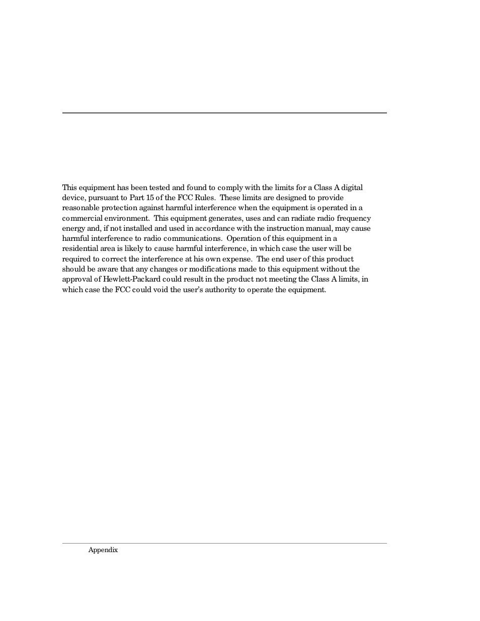 Fcc emc statement (usa) | HP Surestore 64 Director Switch User Manual | Page 210 / 260