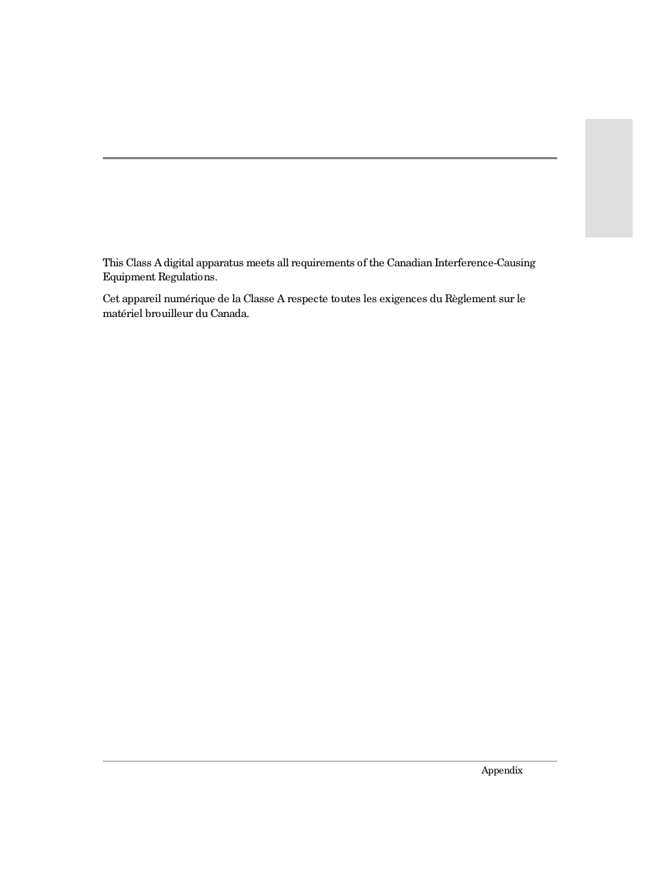 Emc statement (canada) | HP Surestore 64 Director Switch User Manual | Page 211 / 260
