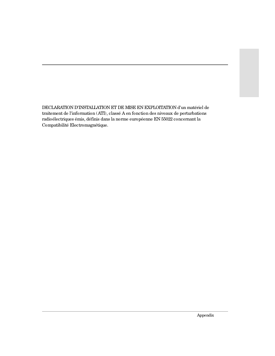 Spécification ati classe a (france) | HP Surestore 64 Director Switch User Manual | Page 213 / 260