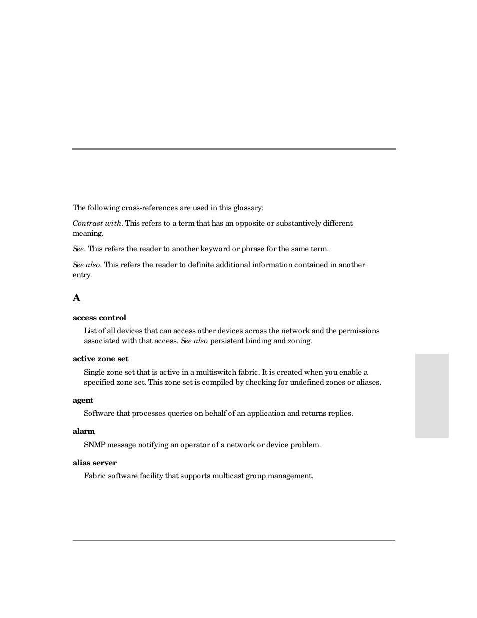 Glossary | HP Surestore 64 Director Switch User Manual | Page 221 / 260