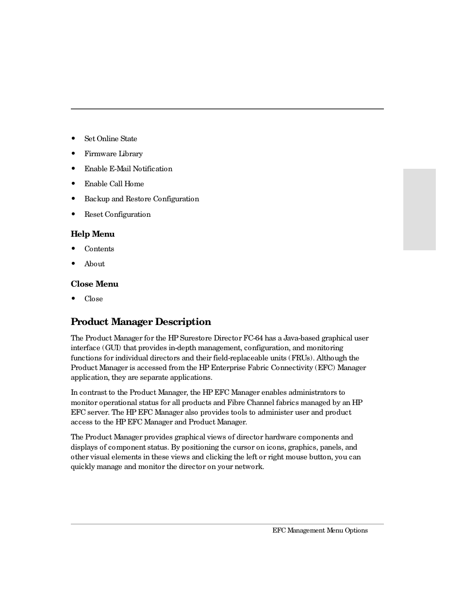 Product manager description | HP Surestore 64 Director Switch User Manual | Page 23 / 260