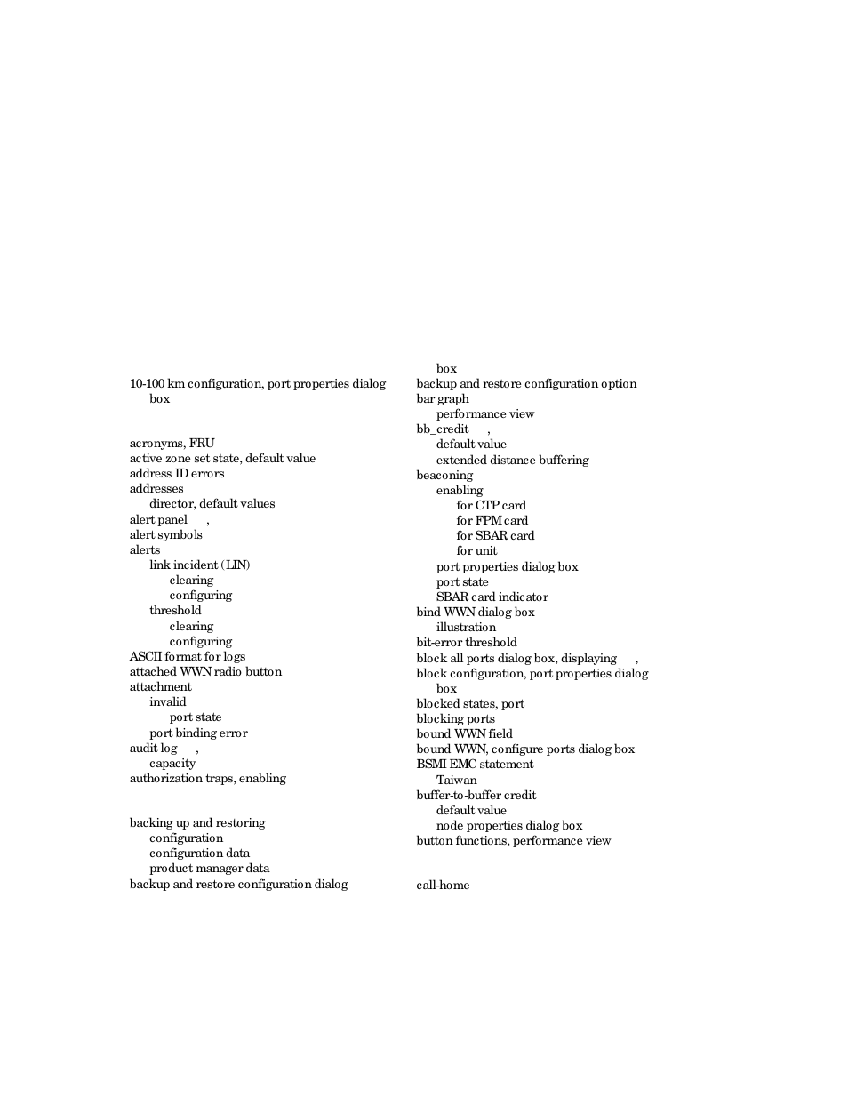 Numerics, Index | HP Surestore 64 Director Switch User Manual | Page 245 / 260